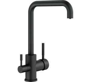 Grifo de cocina monomando 3 vías apertura en frio Negro Tau